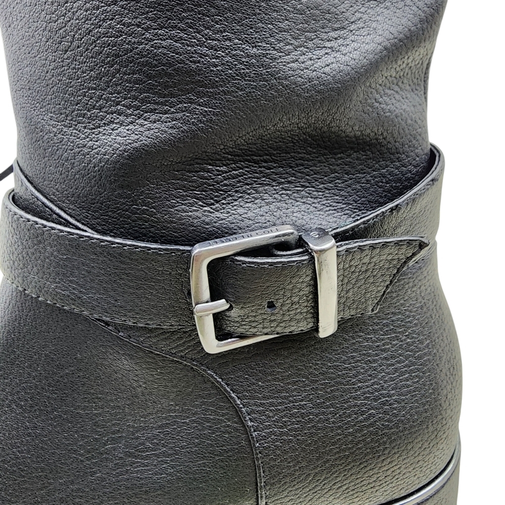 Kenneth Cole Women's Equestrian Branden Buckle Leather Boots - 10 - Picture 4 of 8